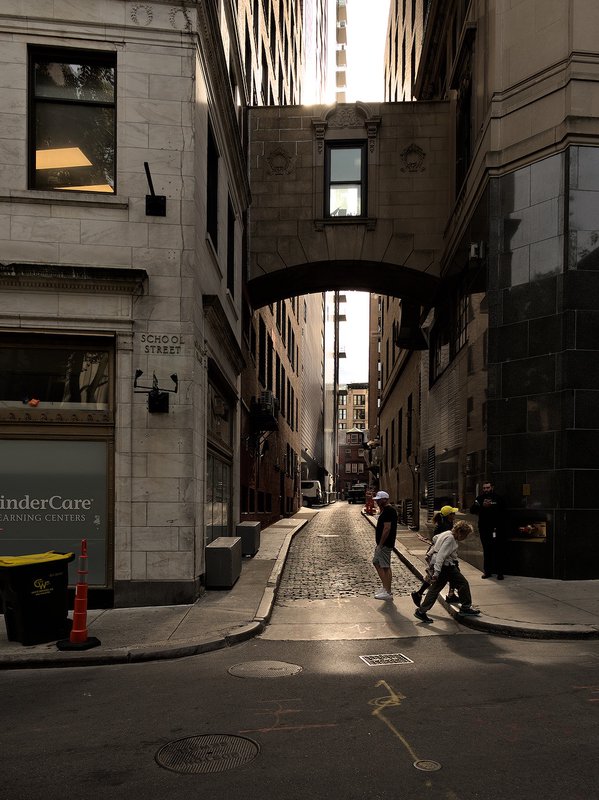 Alley behind the Omni Parker House, Boston.