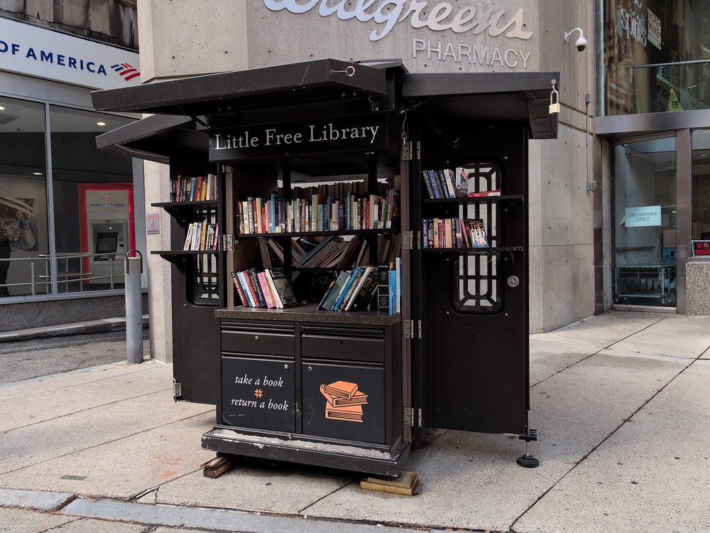 Little free library in Boston MA.