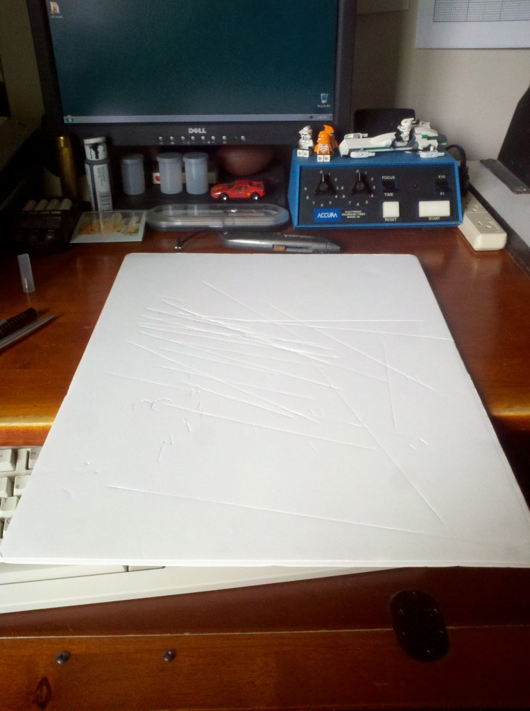 Foamcore is not a good cutting surface